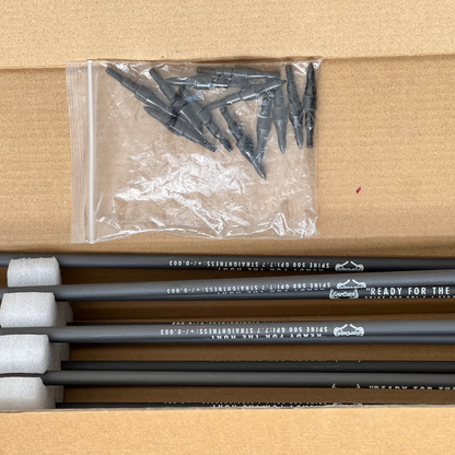Black Hunter Traditional Carbon Feather Arrows