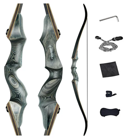 Black Hunter 60″ Take Down Recurve Bow – RH & LH